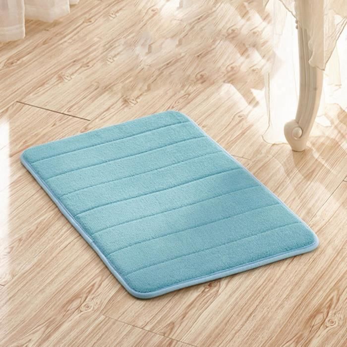 Tapis De Salle De Bain 80x49 Cm - Motif Losanges Noir Et Blanc, Antidérapant, Doux Et Lavable