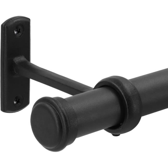 Tringle à rideau robuste extensible de 48 po à 86 po avec projection, espresso