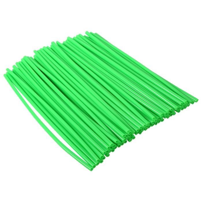 Couvres rayons rayon couvre moto cross enduro cover skins spoke VERT FLUO 