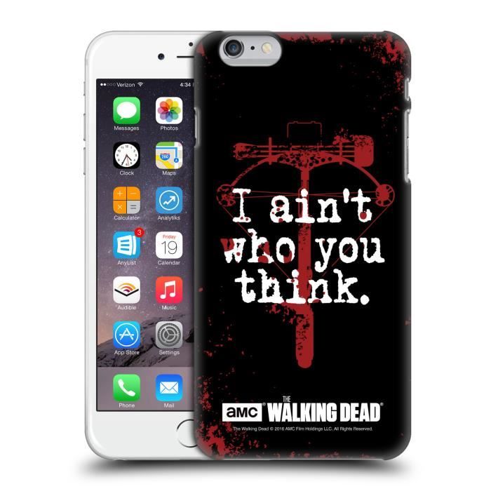Officiel Amc The Walking Dead Daryl Pense Citations Coque D Arriere Rigide Pour Iphone 6 Plus Iphone 6s Plus Cdiscount Puericulture Eveil Bebe