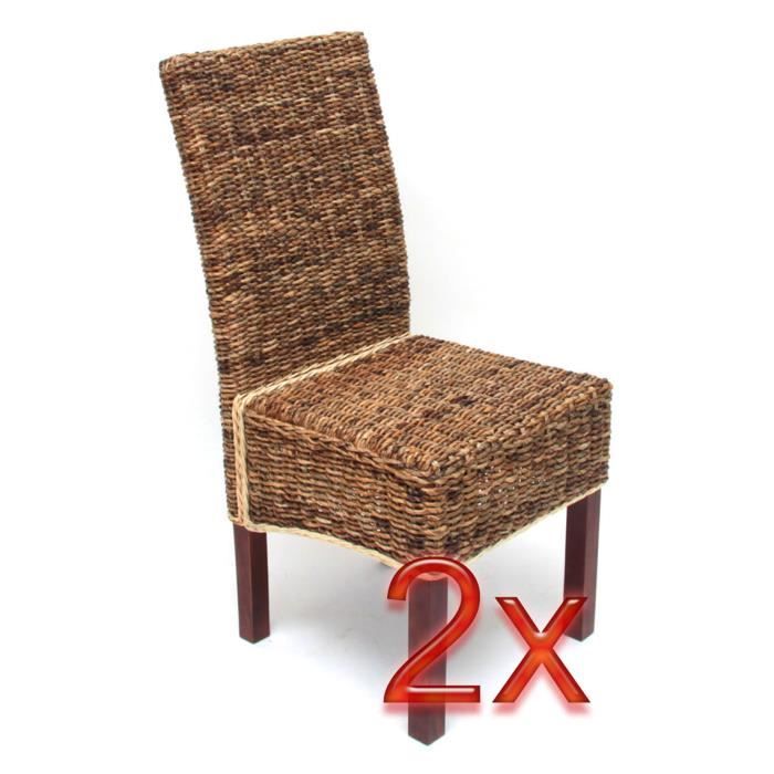 Lot De 2 Chaises Salle A Manger En Rotin  Cdiscount Maison