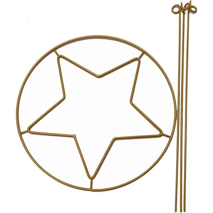 TEKXYZ Cerceaux Floraux En étal Argenté De 30 C Avec Bases En