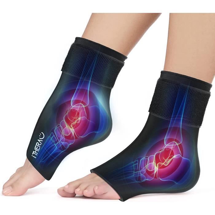 Poche de glace cheville Lot de 2 tampons de refroidissement pour pieds