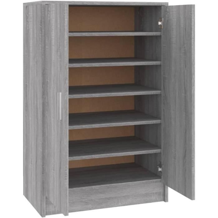 Meuble à Étagère à Chaussures,117x35x115cm, Porte-Chaussures à 7 Niveaux, Étagère de Rangement,Organisateur de Chaussures pour Entrée Couloir Salon Chambre, Peu Encombrant
