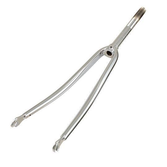 Fourche route 700 chromee droite 1 filete avec oeillets