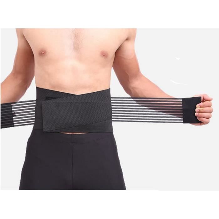 Ceinture Lombaire De Soutien Dorsal Réglable Et Respirante - Taille L - Noir - Neuf