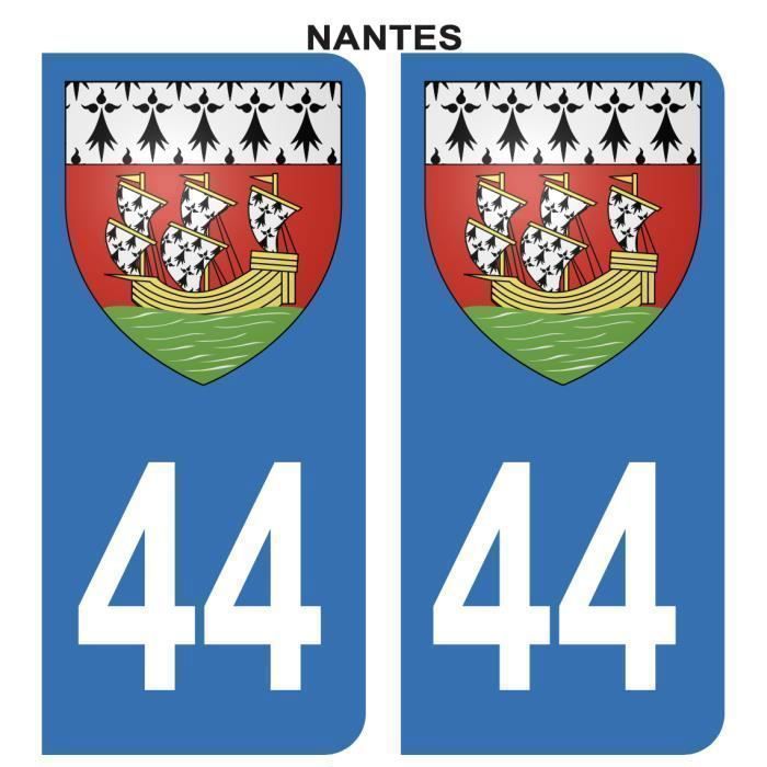 44 Nantes blason autocollant plaque stickers ville 