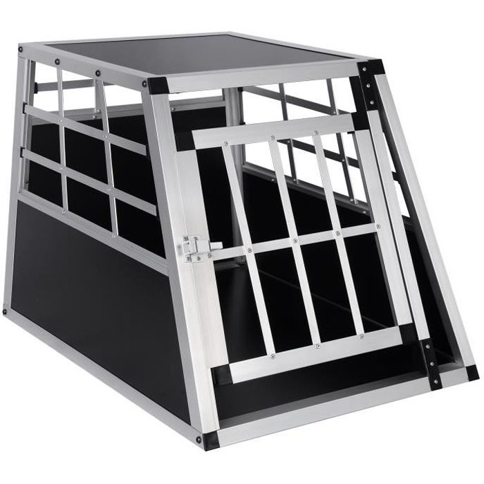 Meilleurs prix pour EUGAD Cage de transport pour chien en aluminium, Caisse de transport, Boîte de transport,Boîte de voyage,69x54x50 cm,Noir