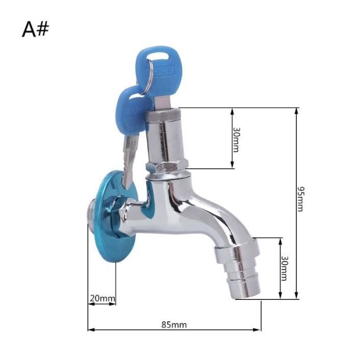 Cadenas Pour Robinet Extérieur En Fer Galvanisé – Antivol, Protection Contre Vol Et Vandalisme, Pour Jardin, Cuisine, Parcs
