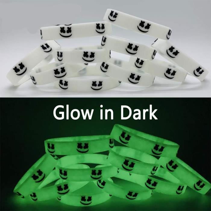 12pcs Wristband Dj Marshmello Theme Musique Festival Blanc Noir Joyeux Anniversaire Fete Decoration Drapeau Decoration De Gateau Ba Cdiscount Maison