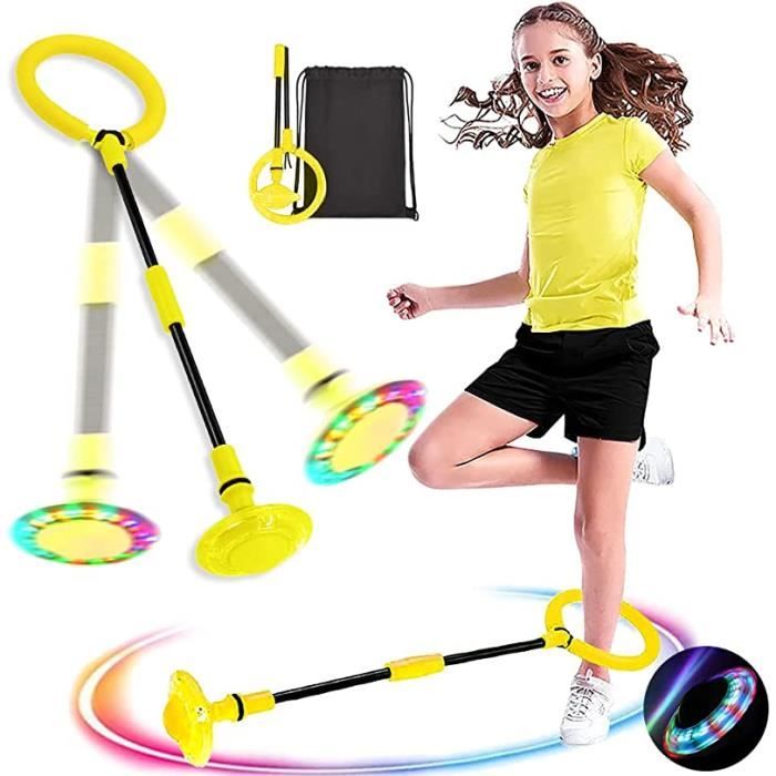 Comparer les prix de Anneau de Saut de Cheville - Balle Sauteuse Enfant Fille - Lumière Skip Ball - PVC - Jaune - Mixte