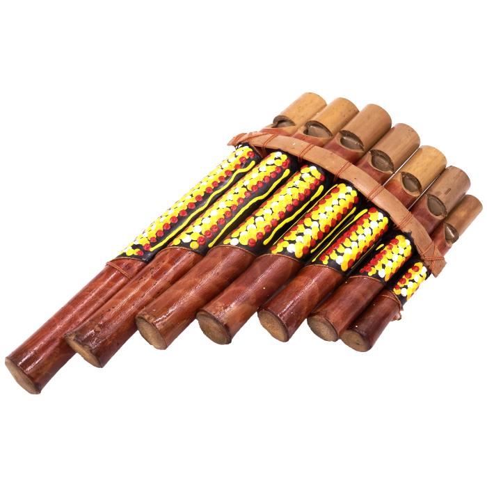 Flûte de Pan en Bambou Instrument de Musique Bois Artisanal Panpipes