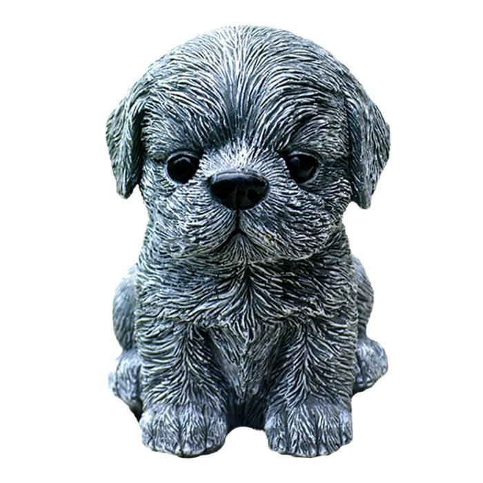 Grande Figurine Horloge Dandy Dog En Résine - Déco Originale