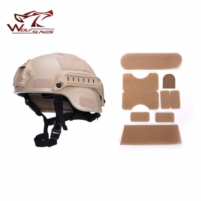 Kit Accessoires Crochet & Boucle Pour Casque Tactique Airsoft – Fixation Rapide