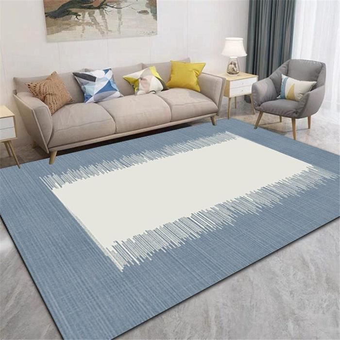 Enfant Garcon Tapis Chambre Bebe Fille Tapis De Salon Rectangulaire Bleu Beige Style Moderne Doux Et Conf 100x150cm 5251 Cdiscount Maison