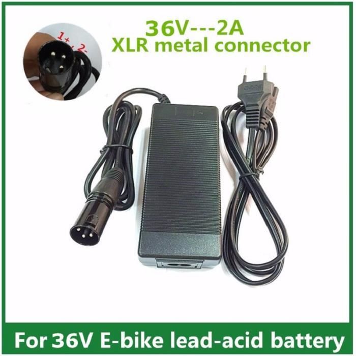 Chargeur De Batterie Au Plomb Scellé 24V/36V/48V - 1.8A - Pour Vélo électrique, Scooter, Batterie SLA
