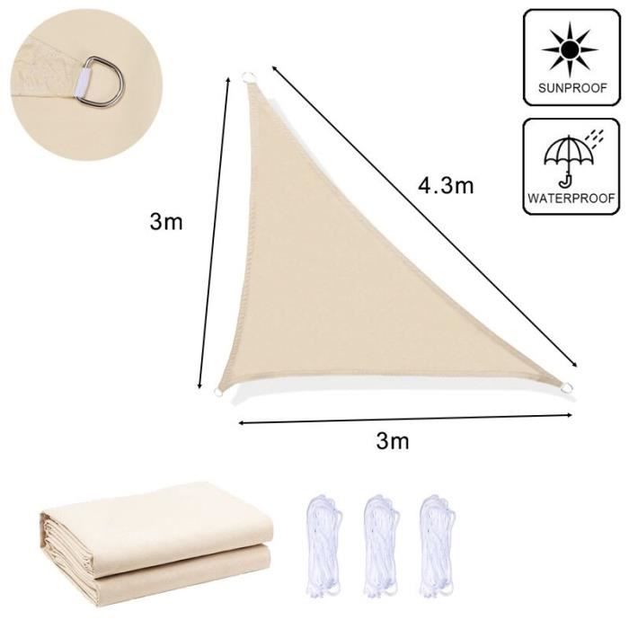 Voile D'ombrage Sur Mesure Triangle Rectangle (gauche) - Shop Your Cover