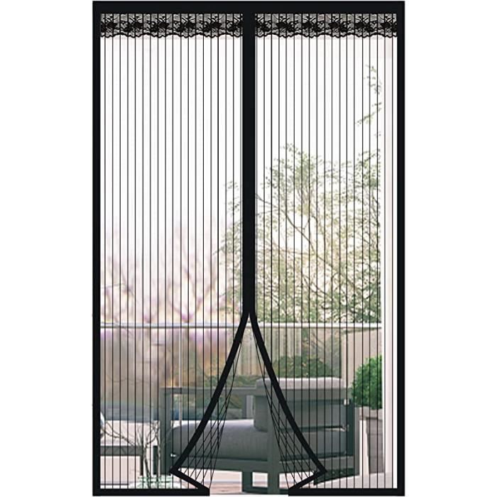 Moustiquaire Porte Aimantée 100x200 Cm – Sans Perçage, Fermeture Auto, Ultra Fine