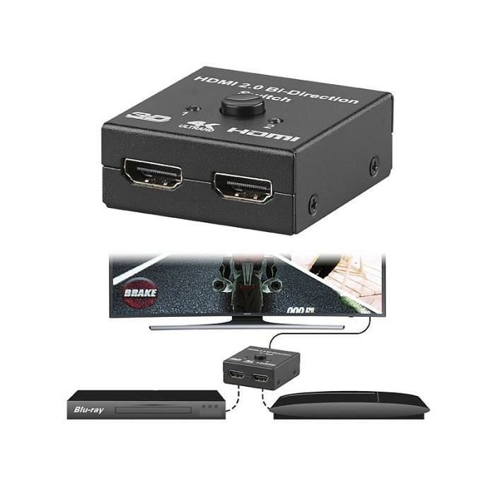 Splitter HDMI 2.0 FeinTech VSP01203 - 1 Vers 2 - 4K 60Hz HDR - Extracteur Audio Toslink