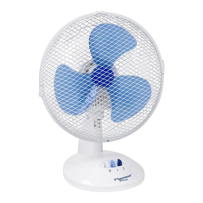 Bestron Ventilateur de table mobile Ø 27cm Petit ventilateur avec 2 niveaux de vitesse & fonction oscillation 75° Hauteur : 29 cm 30 Watts DDF27W Couleur: - vue 3