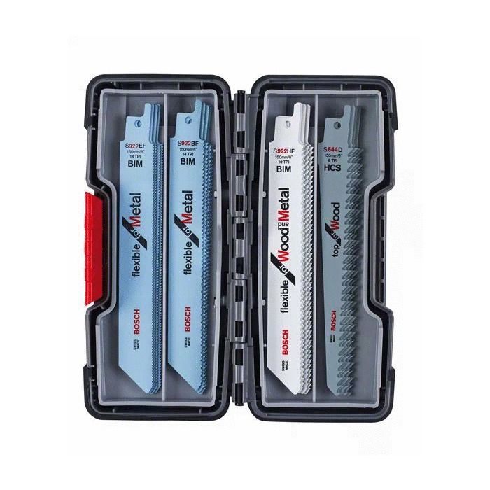 Lames de scie sabre - BOSCH - 2607010902 - Coffret de 20 lames - Métal et bois - Emmanchement en S