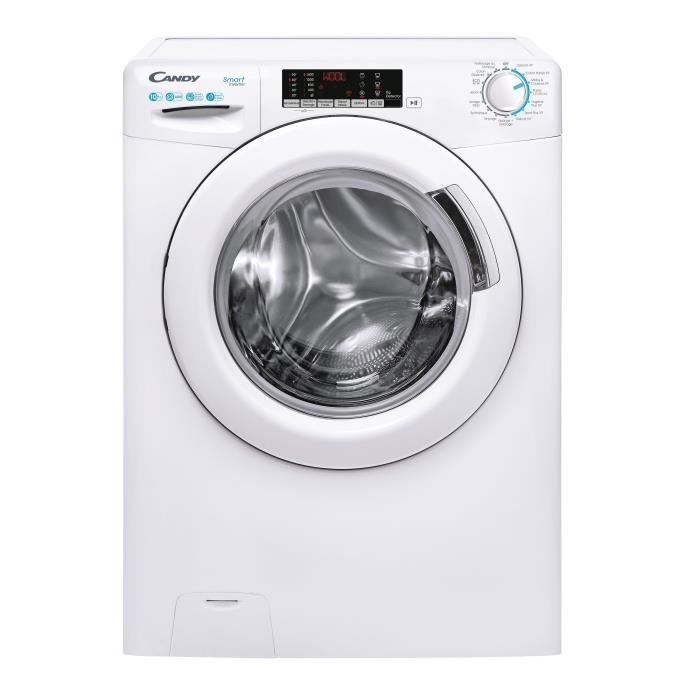 Lave-linge hublot CANDY CS1410TXME/FR - 10 kg - Induction - Vapeur - 1400 trs/min - Classe A - Progr