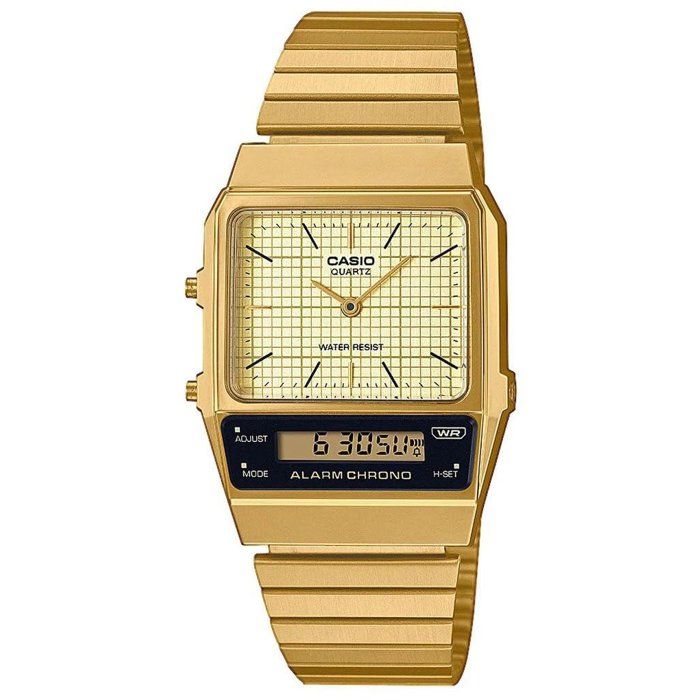 Montre - CASIO - AQ - Mixte - Doré - Quartz - Digital