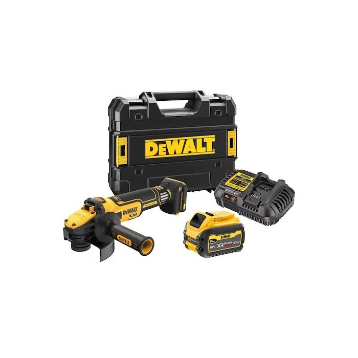 Meuleuse d'Angle ? Vitesse Variable 125 mm XR 18V ADVANTAGE DEWALT 6Ah Li Ion Brushless Interrupteur ? Glissi?re DCG409VST1 QW - vue 2