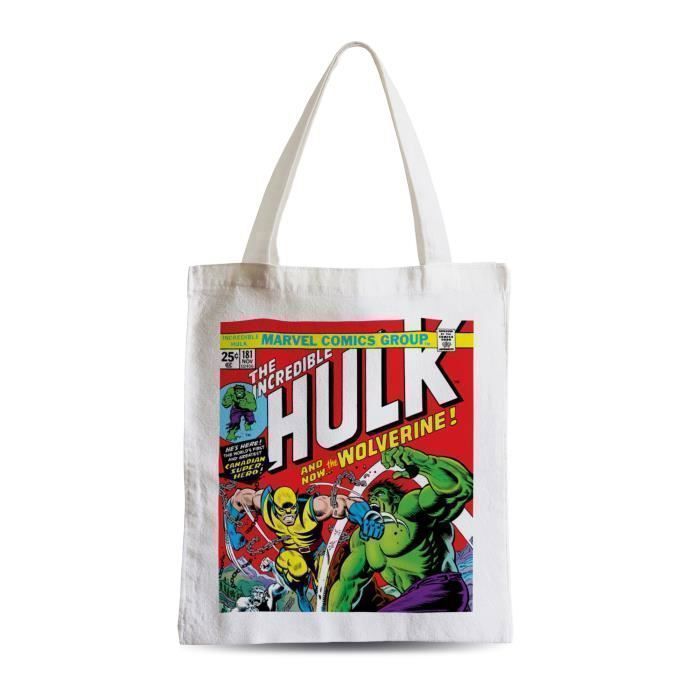 Grand Sac Shopping Super Papa - Tissu Polycoton 340 G/m² - Dimensions 38 X 42 Cm - Imprimé Héros Rouge - Idéal Plage, Courses, Fac