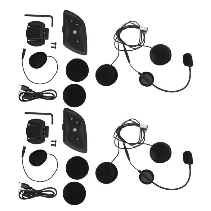 Casque Moto Bluetooth VOBOR BT12B - Interphone 150m, Autonomie 80h | Étanche IP67, Réduction Bruit