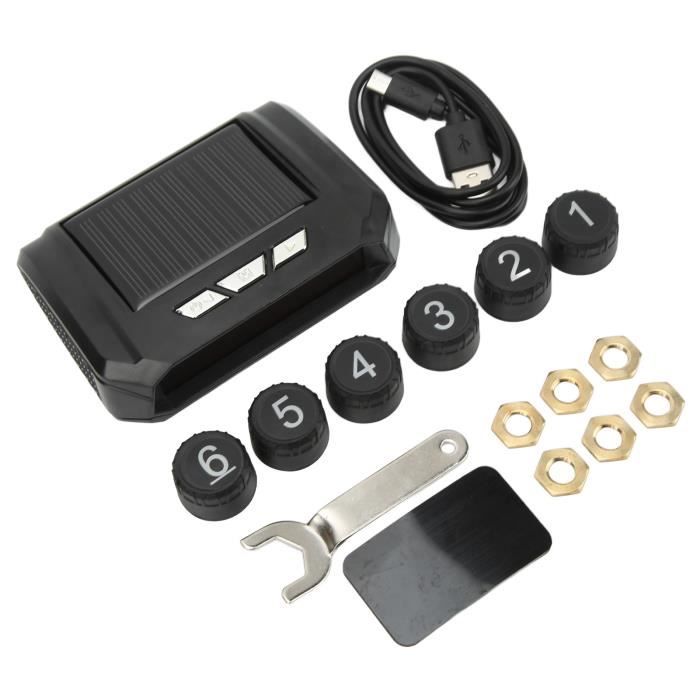 TPMS Solaire Sans Fil Moto – Moniteur Pression Pneus 3 Capteurs Externes – Écran LCD Avec Alarmes Intelligentes Pour Tricycles Et Motos 3 Roues