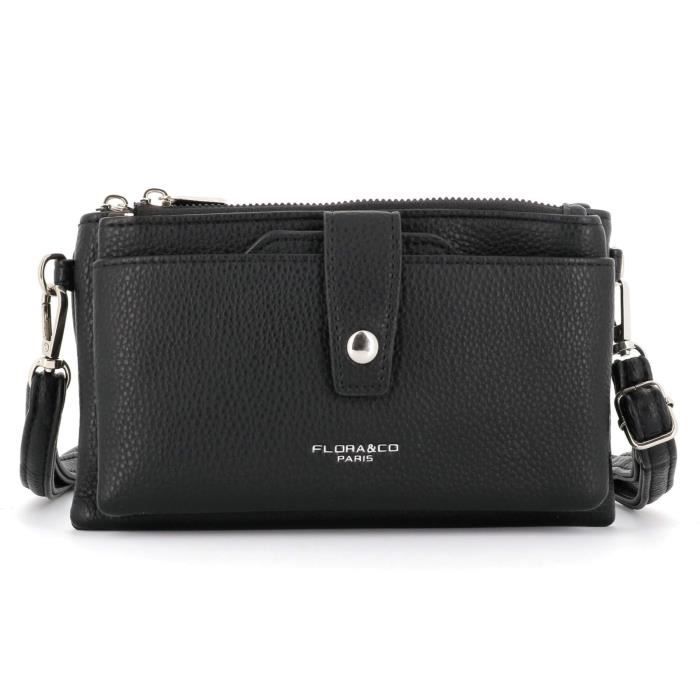 Petit sac pochette bandoulière femme pour téléphone portable - Noir Petit sac pochette bandoulière femme pour téléphone portable - Noir