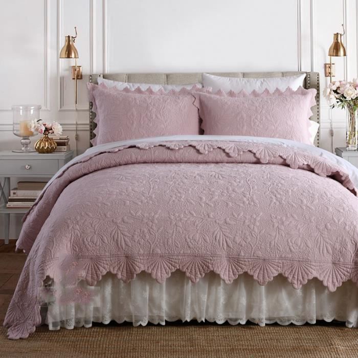 Mako-satin linge de lit Momm Bella Crème-rose avec roses passepoil transversalement et chapeau uni 