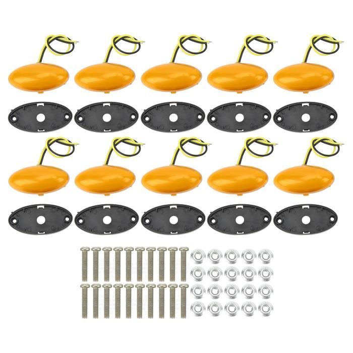 4 Feux De Gabarit LED Pour Remorque - 12V/24V Étanches IP67 - Blanc/Rouge