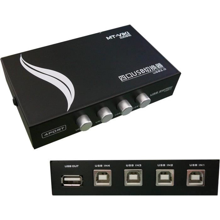 Boitier de partage USB 2.0 AUTOMATIQUE / Switch 2 ports - Compatible Boitier de partage USB 2.0 AUTOMATIQUE / Switch 2 ports - Compatible