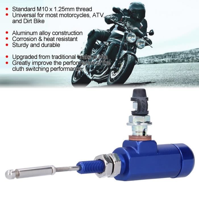 Embrayage hydraulique modifié pour moto M10 x 1.25mm pompe de frein de moto  universelle maître-cylindre d'embrayage bleu - Cdiscount Auto