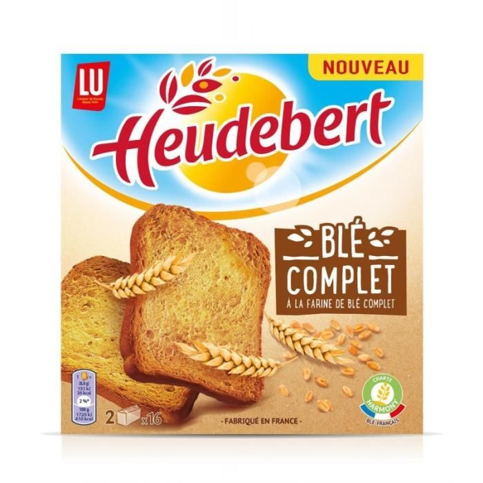LU - Heudeubert Biscotte De Blé Complet 280G - Lot De 4
