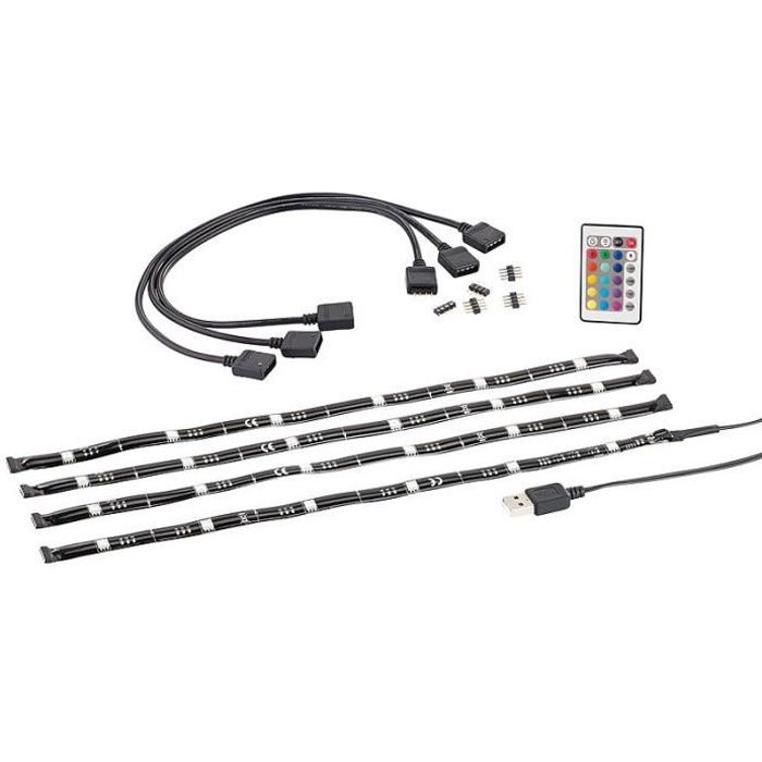Lunartec Bandes lumineuses USB LED RVB LT-200.col pour TV 46 &agrave; 70