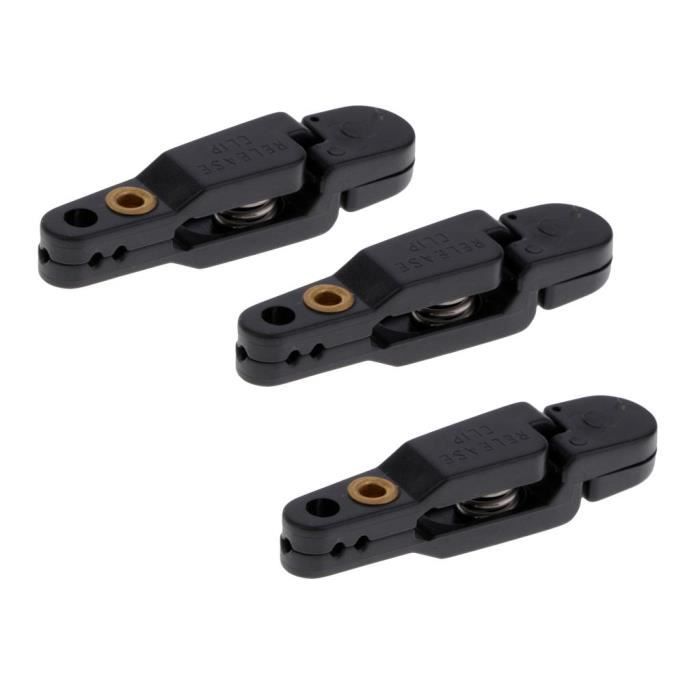 Lot de 7 clips de libération en plastique pour poids et planche de rabot - Accessoires de pêche pour petit bateau et kayak