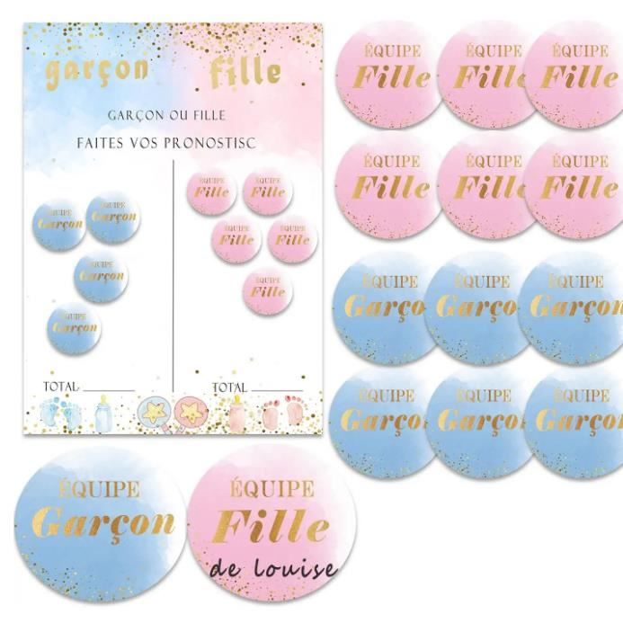 Jeu Gender Reveal - 12 Cartes à Gratter Pour Annoncer Le Sexe Du Bébé, Version Fille (rose) - 3