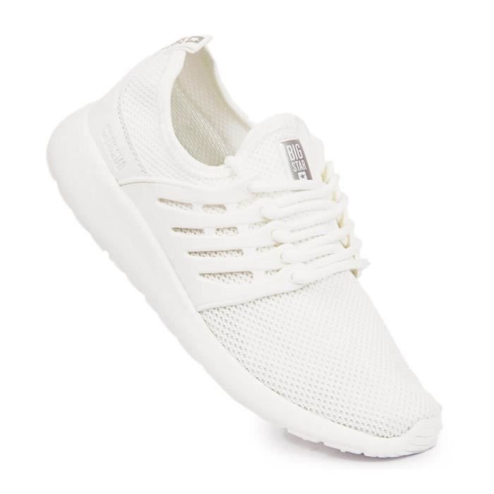BIG STAR Baskets - BIG STAR - HH374215 - Blanc - Lacets - Synthétique