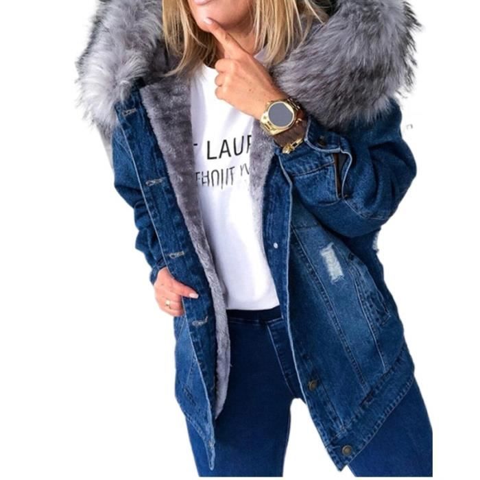 Manteau en jean femme online