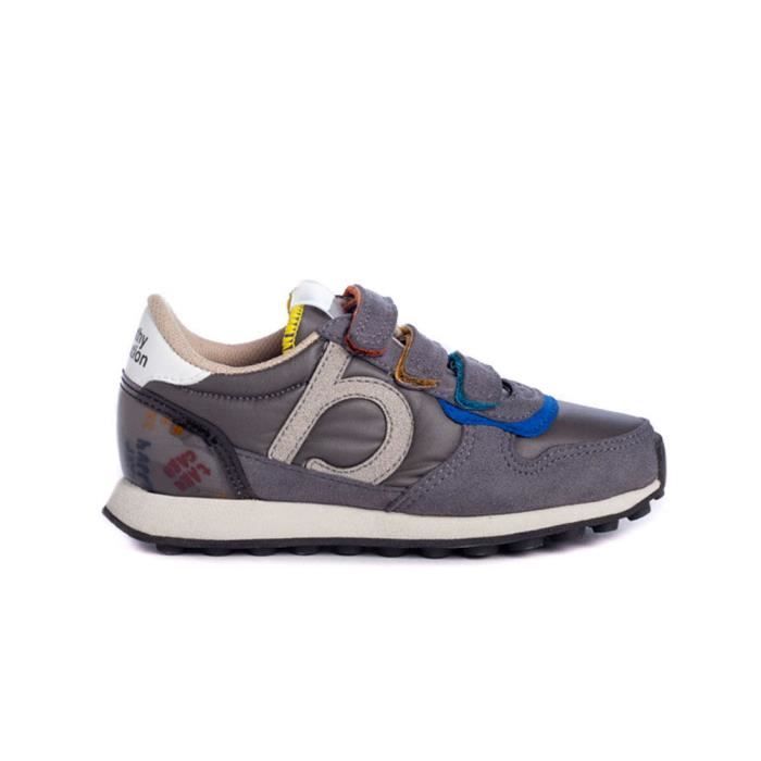 Duuo Baskets DUUO Calma kid velcro® 032 - Gris antracita - Enfant - Scratch - Textile - Plat