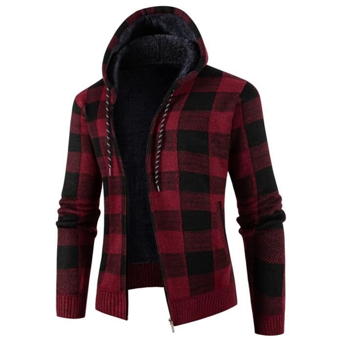 Sweat à Capuche épais Personnalisable Pour Hommes - Polaire Imprimée Graphique, Fermeture éclair - 3