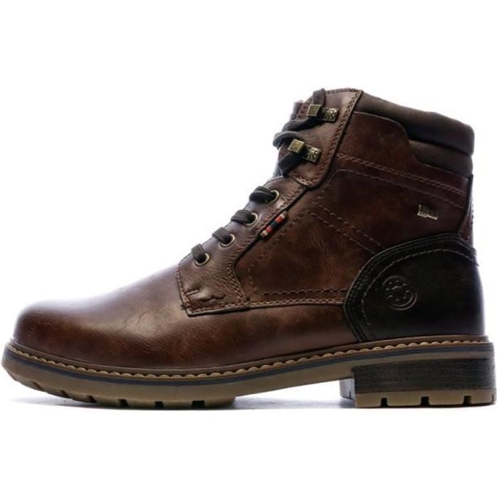 bottines homme marron relife joymen - semelle tpr et système soft reflex amortissant