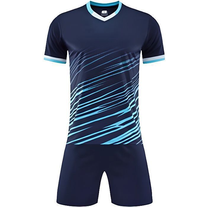 Enfant Garçon Ensemble Maillot Football, T-shirt et Shorts de Foot Séchage  Rapide Respirant Entraînement Sport Bleu - Cdiscount Sport