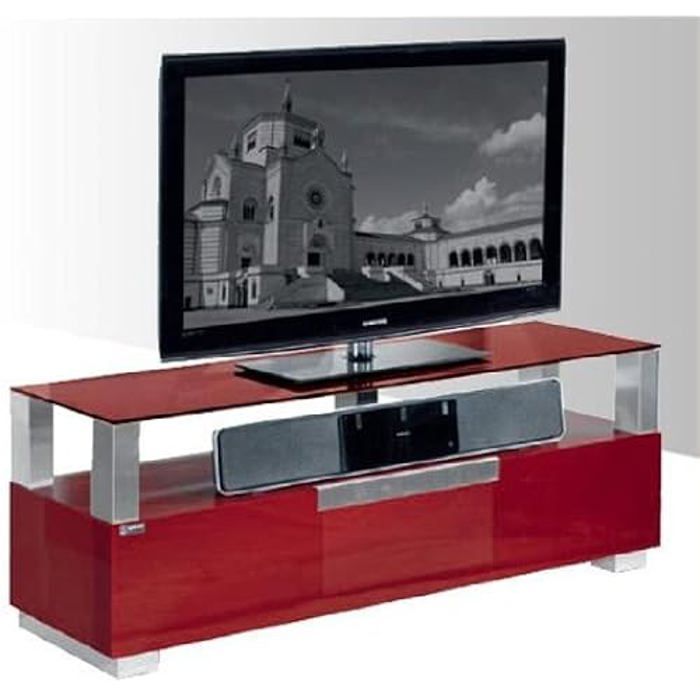 Meuble TV - MUNARI - Milano MI328 - Rouge - Taille max 61-70
