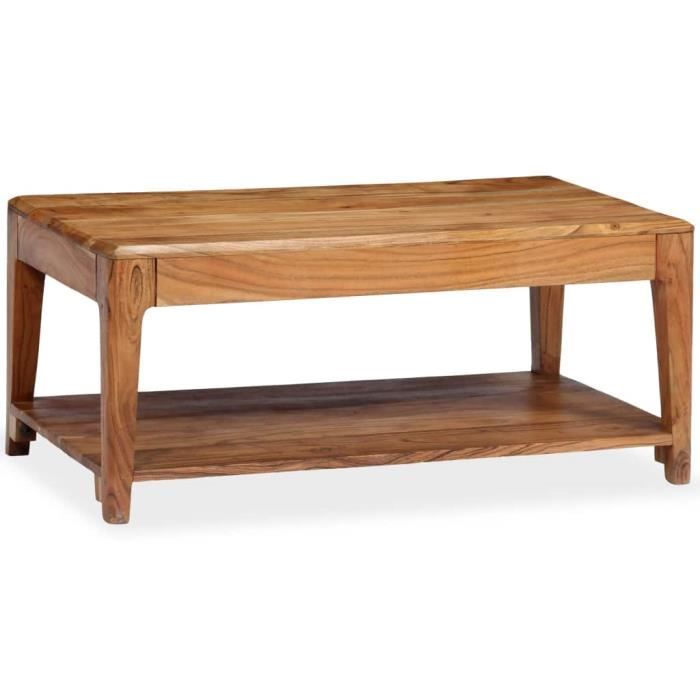 TABLE BASSE SCANDINAVE TABLE BASSE BOIS massif 88 x 50 x 38 cm