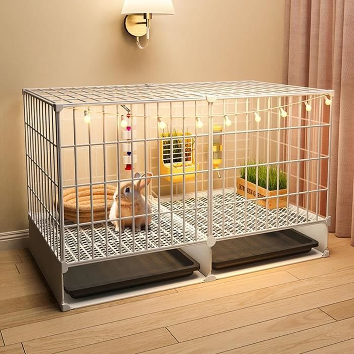 Clapier pour Lapins, Enclos Chien Interieur, Enclos Lapin Cage pour Petits Animaux, Habitat pour