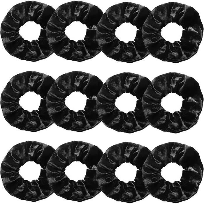 Lot De 10 élastiques à Cheveux Chouchous En Velours Avec Perles - Couleurs Aléatoires - Neuf Avec étiquettes